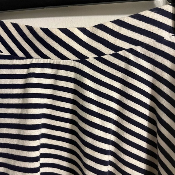 Striped Navy and White Women's Skirt - Picture 2 of 3